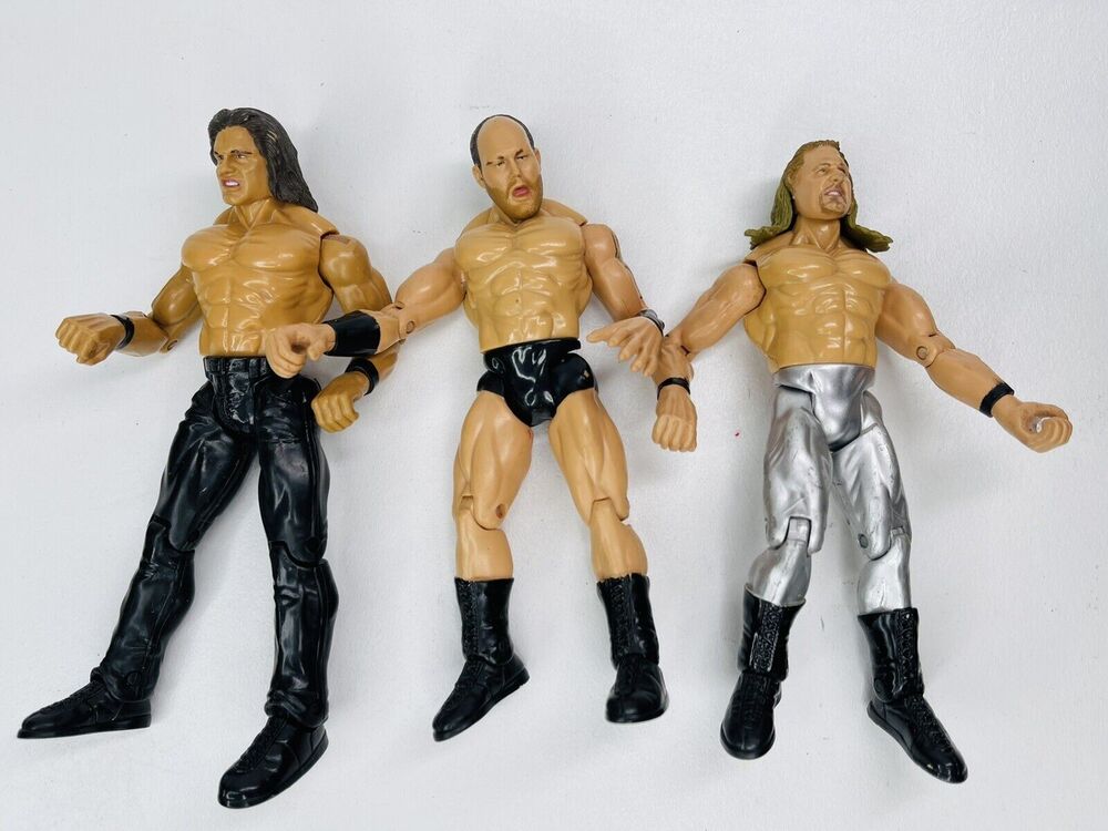 WWE/WWF Wrestling Action Figures Set Jakks Pacific 1999 Bundle Lot Of 3